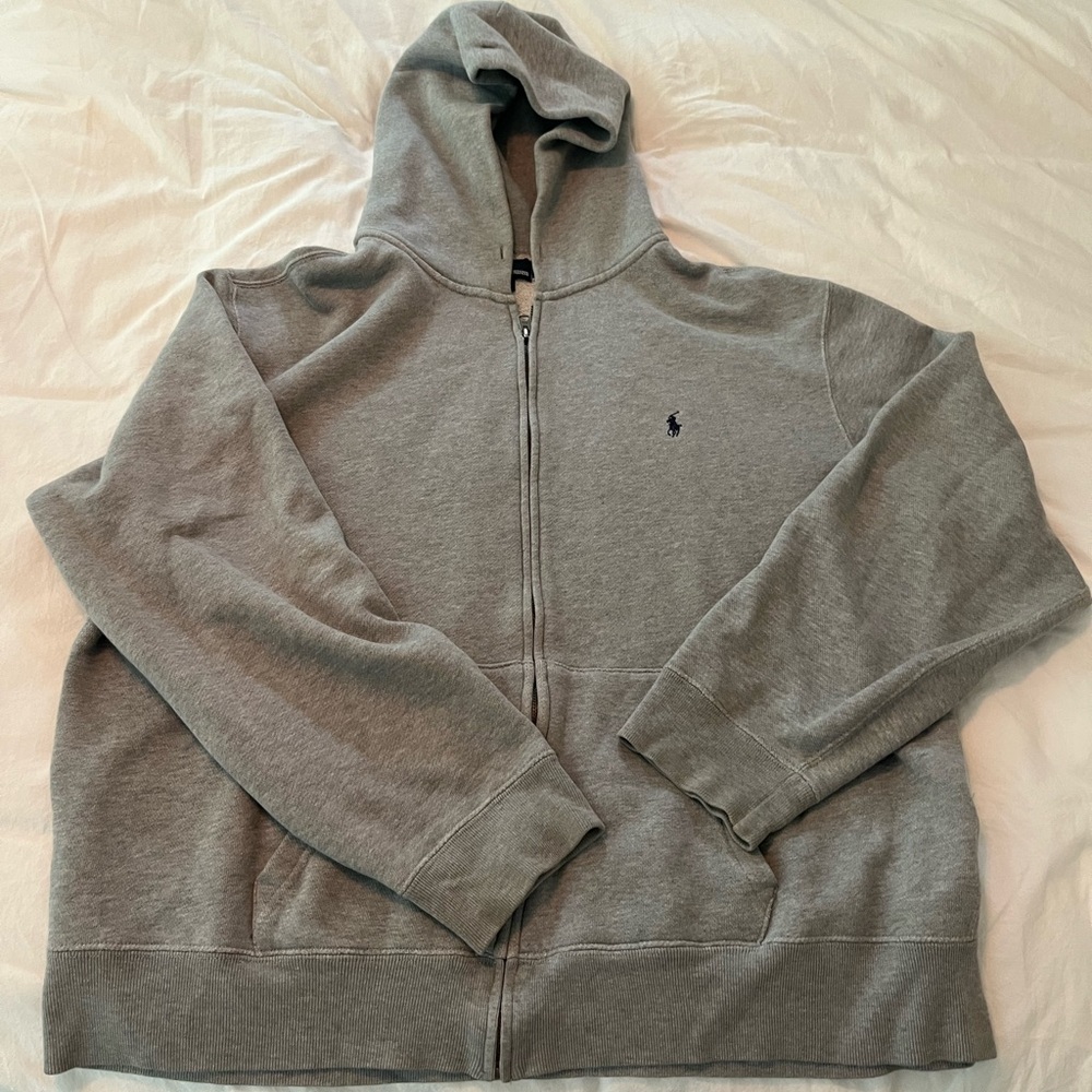 Ralph Lauren Gray Zip-Up Sweater